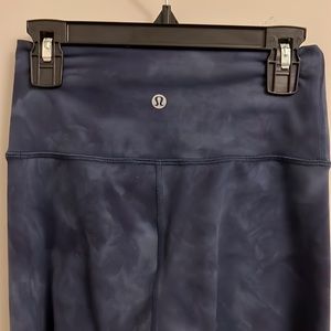 Lululemon Wunder Under High Rise Tight 25” Tie Dye Blue Leggings